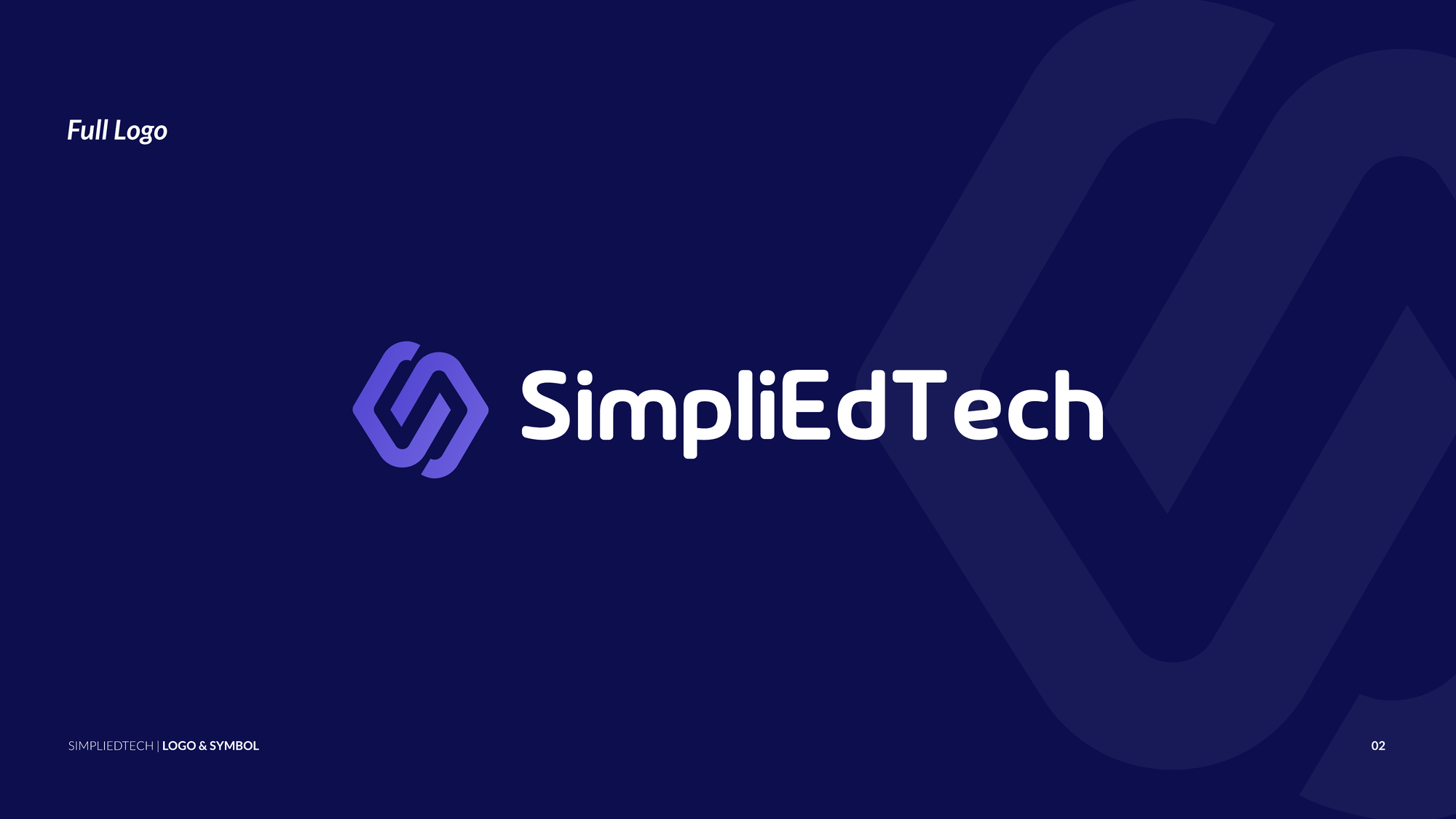 The SimpliEdTech logo in white on deep indigo: an S formed from two linked strokes beside the wordmark